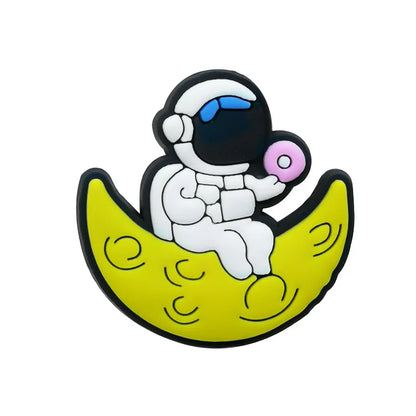 1/25PCS Space & Alien Theme Shoe Charms Set DIY Decorative Pins UFO Rocket Astronaut Clogs Accessories for Women Men Shoe Buckle
