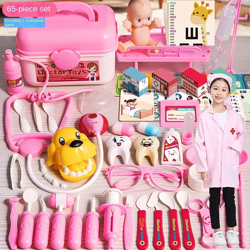 Simulation Doctor Set For Kids Pretend Play Girls Role-playing Games Accessorie Medical Kit Nurse Tools Toys For Children Gift