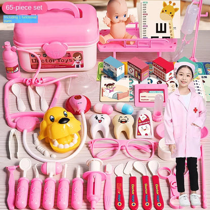 Simulation Doctor Set For Kids Pretend Play Girls Role-playing Games Accessorie Medical Kit Nurse Tools Toys For Children Gift