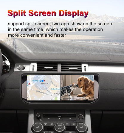 STWEI 10.25inch HD 8 Core Android13 Wireless Carplay Auto For Range Rover Evoque L538 Car Multimedia  Digital AirCon AC Panel