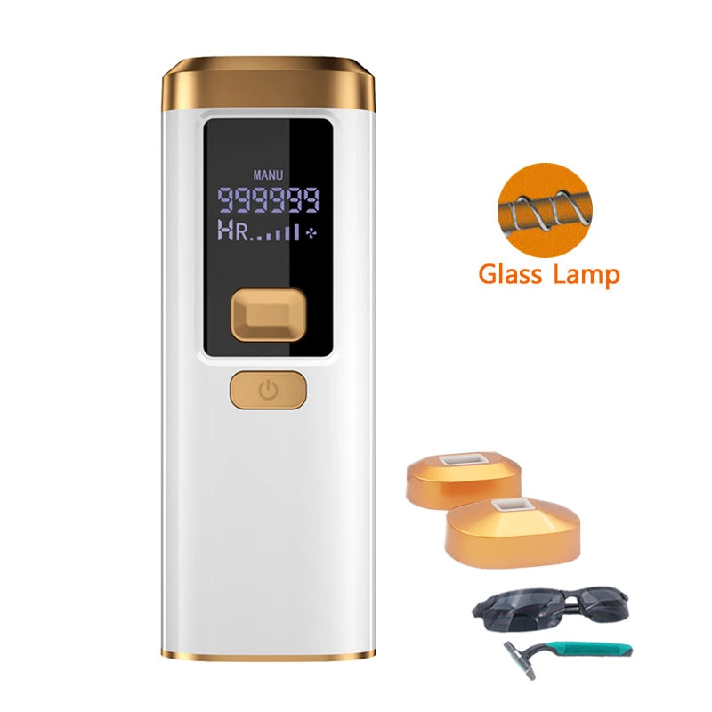 Vancostar Portable Laser Epilator 999900 Flashes Permanent IPL Hair Removal 3 Light-out Window Painless Hair Remove in Home