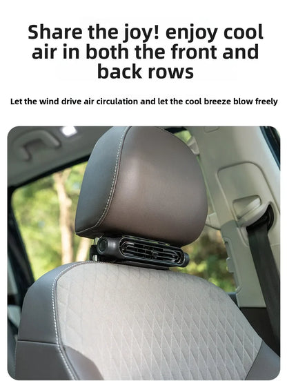 2026 New Car Seat Fan 3000mAh Built-in Battery Long Lasting USB No Blade Backrest Fan Cooler car air conditioner car fan cooler