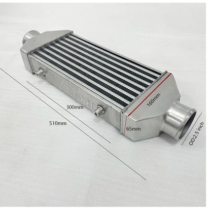 Front Mount intercooler Universal Turbo Intercooler for Audi Jetta Inlet 2.5"/65mm OD=2/2.5/3.0 inch for BMW for VW for Golf