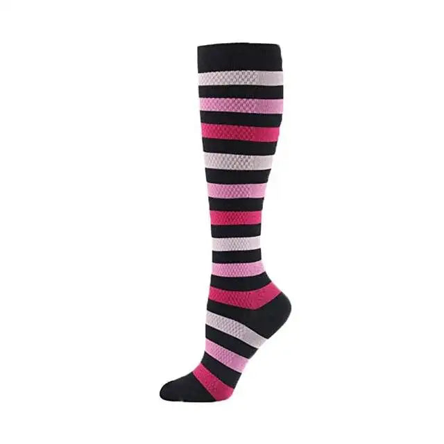 Sport Compression Stockings Funny Pattern Halloween ballon Dot Leg Pressure Running Cycling Multi Color Compress Socks