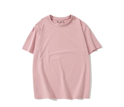 Simple White Oversize T-shirts For Women Cotton Summer Green T Shirts Women Short Sleeve Loose Blue T Shirt Women Yellow Top Tee