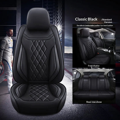 Universal Five-Seater Car Seat Covers Premium Leather Four Seasons Suitable for Most Cars SUVs Off-Road Vehicles