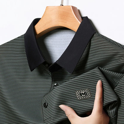 Original Designer Brand Men Short-Sleeved Polo Shirt Letter Print Lapel Button Summer New T-Shirt Business Casual Men's Clothing