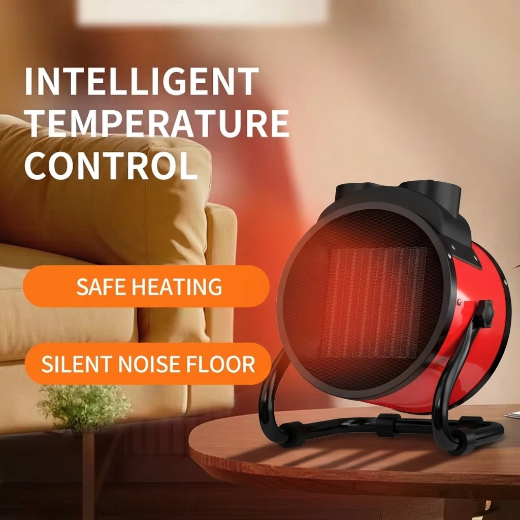 Portable 2000W Fast Heating Space Heater 2 Settings Adjustable Thermostat with Fan Mode Overheat Tip-Over Protection Energy
