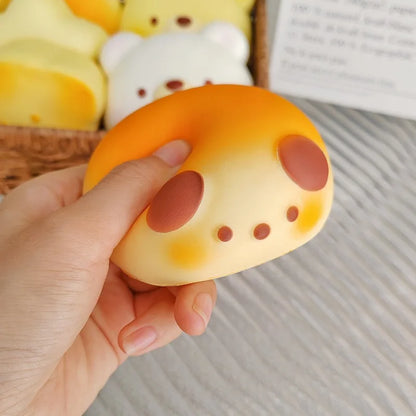 Cute Bread Squishy Slow Rising Squeeze Fidget Toys Funny Stress Relief Anti-stress Pinch Mochi Squishy Toy For Kids Party Gift