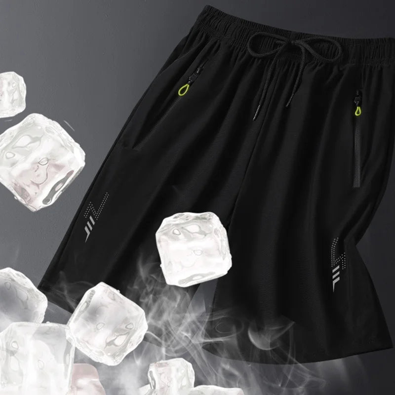 Men's 3-Pcs Sports Shorts Quick Dry Summer Fitness Gym Training Short Pants Lightweight Cool Sportswear Breathable Beach Shorts
