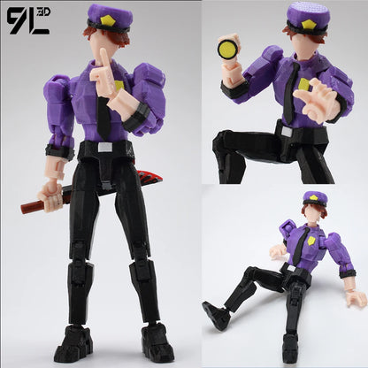 9L3D Printed Horror Game FNAF Freddy Fazbear's Purple Guy Toy Action Figures Anime Model Lucky13 Dummy Titan13 Collectible Model