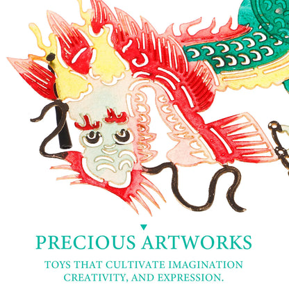 Traditional Shadow Puppetry Craft Kit Chinese Cultural Education DIY Paper Puppet Set for Kids Handmade Early Learning Plaything