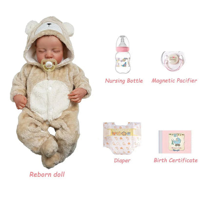48cm Reborn Baby Dolls Realistic Full Body Silicone Vinyl Alive Sleeping Doll Like Real Already Lifelike Painted Toddler Toys