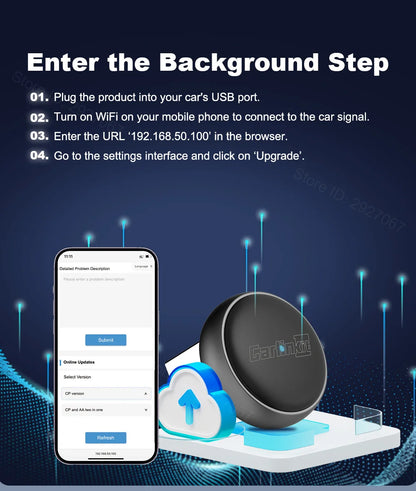 CarlinKit Mini Ultra 3 Wireless CarPlay & Android Auto Adapter Wired To Wireless USB Dongle Plug and Play Fast Auto Connection