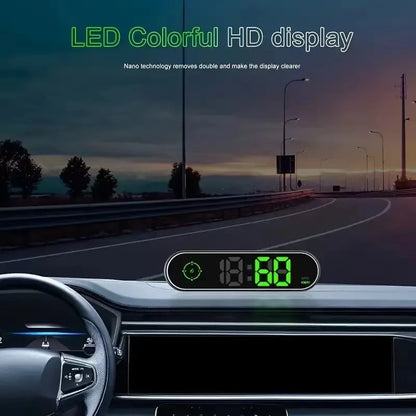 Multicolor Car Hud GPS Speedometer Head Up Display Digital Speed Gauge KMH MPH Switchable for Vehicle Windscreen