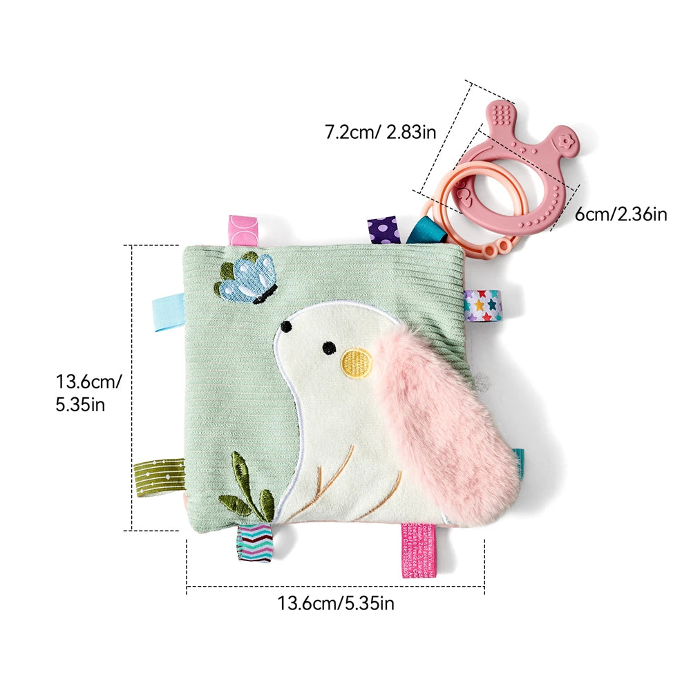 Soft Baby Sensory Toy Cloth Book Tissue Box Security Blanket Plush Cube Crinkle Sounds Mirror Fine Motor Skills 9 Styles Toys