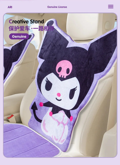 My Melody Car Seat Cushion Sweat Absorbing Plush Women's Cute Cartoon Pillow Comfortable Soft Cushion for Vehicle Seat