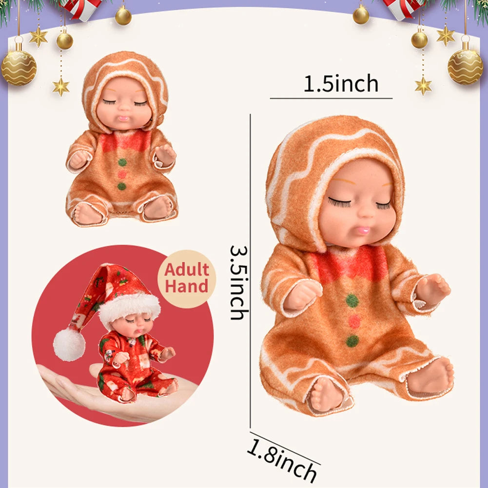 12Pcs Christmas Reborn  Doll Kit Toy Simulation Princess Dolls Toy Cute Sleeping Baby with Clothes Accessories Christmas gift