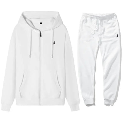 Men's classic hoodies and sport pants for autumn and winter, suitable for casual fitness, warmth and casual sportswear sets in a
