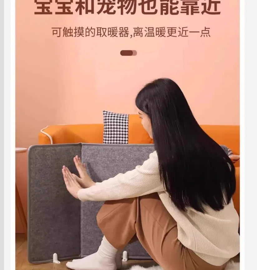 220V Electric Foot Warmer Under Desk Heating Pad for Winter Office Warm Feet BDW