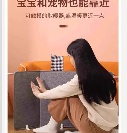 220V Electric Foot Warmer Under Desk Heating Pad for Winter Office Warm Feet BDW