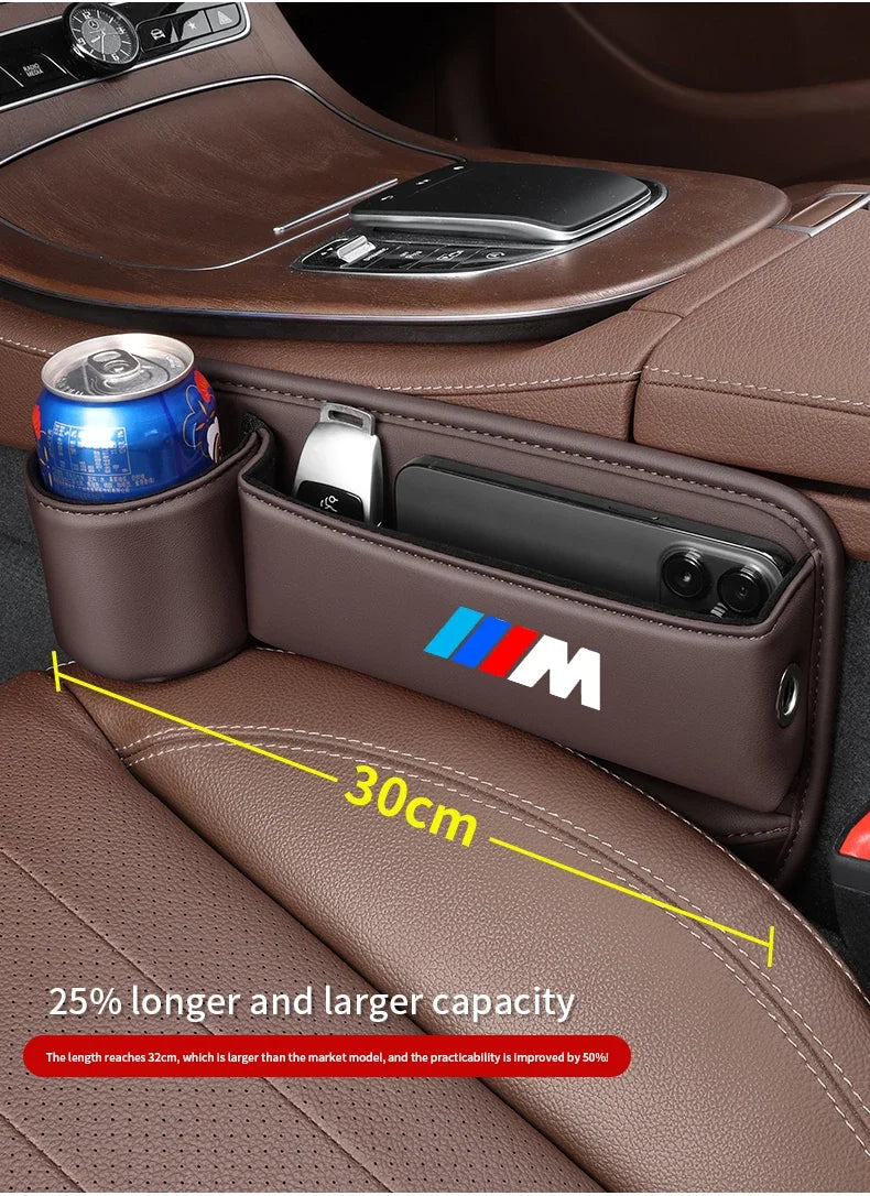 Car Seat Gap Multifunction Crevice Storage Box Seat Gap Cup Holder For BMW M3 M4 M5 E39 E46 E60 E90 F10 F20 F30 F01 X1 X3 X5 X7