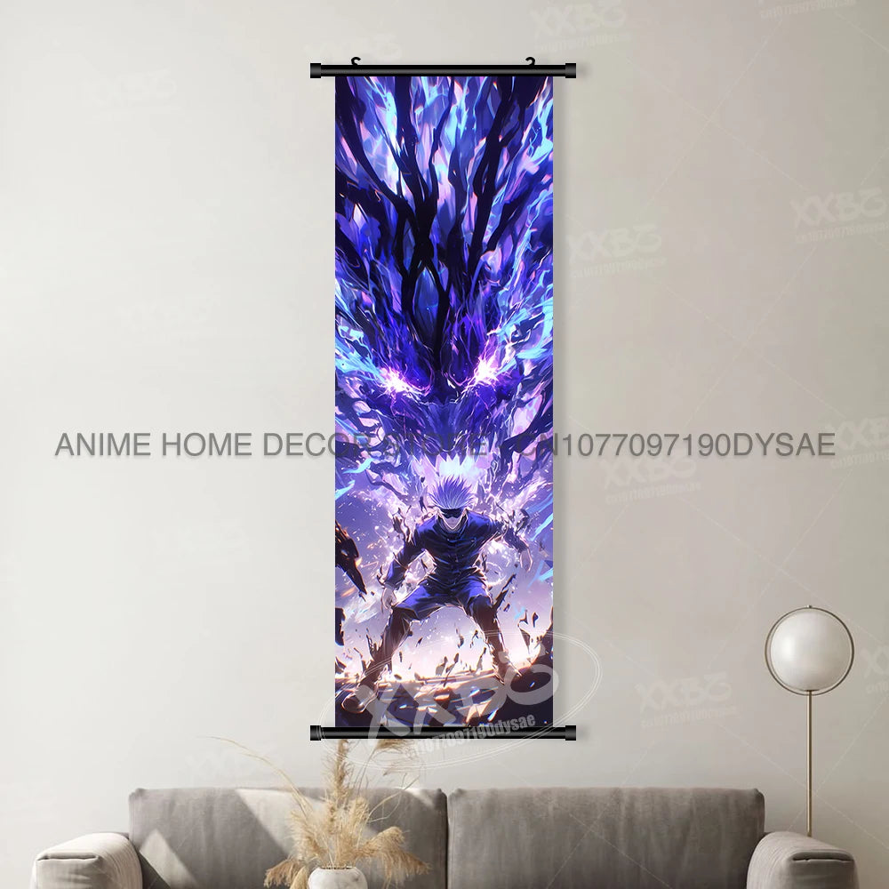 Jujutsu Kaisen Anime Poster Room Canvas Print Hanging Painting Wall Art Megumi Fushiguro Scrolls Picture Home Decoration Mural