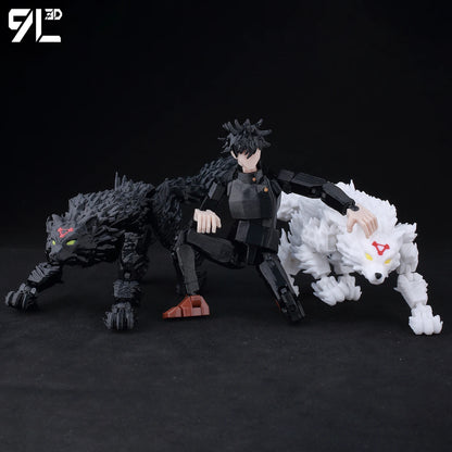 9L3D New 2025 Titan13 Fushiguro Desk Decoration LUCKY13 Mahoraga & Dogs T13 Multi-Jointed Dummy13 Stop Motion Animation For Fans