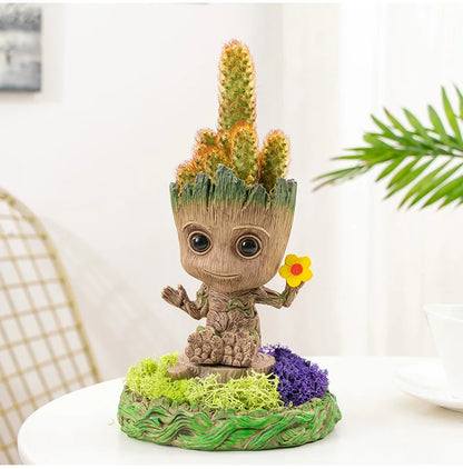 Home Decoration Groot Planter Flower Pots For Indoor Flowers Pot Tree Man Ornaments Anime Figure Statue Art Crafts Kid Men Gifts