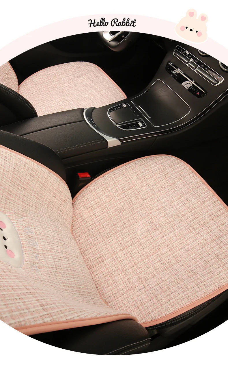 Bear Plush Seat Cushion Cover Universal Skin-Friendly Cute Soft Car Pillow Case Autumn Winter Decorative Seat Accessories