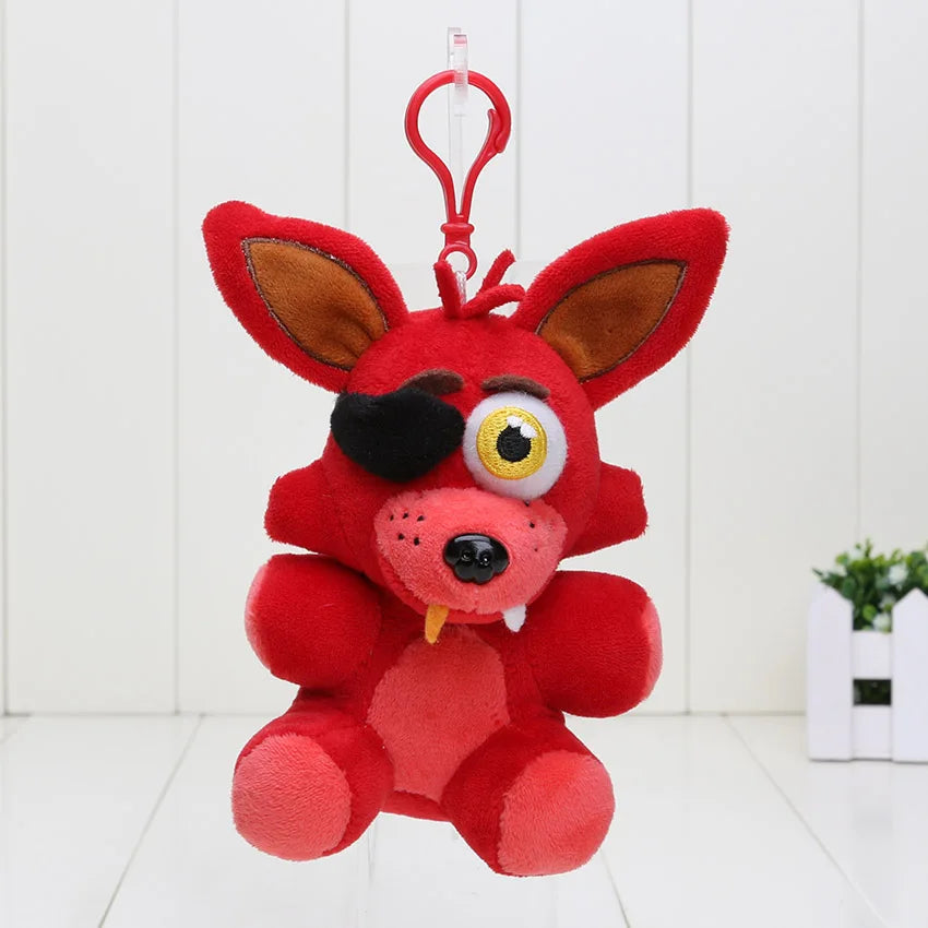 5Pcs Freddy Foxy Bonnie Chica Plush toys keychain Anime Plush pendant Stuffed Plushie Dolls Toys