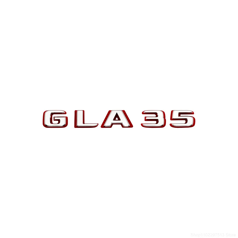 2024 New style Two tone Letters Numbers GLA35 GLA45 GLA45S Turbo 4matic+ for Car Fender Trunk Rear X156 Sticke