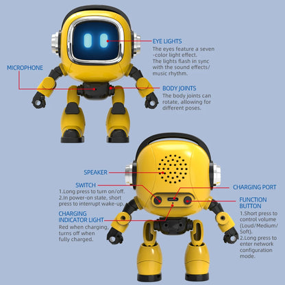 DeepSeek AI Smart Robot Toy for Kids - Voice Interactive Dialogue Educational Desktop Toy with Intelligent Conversation