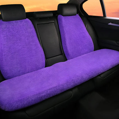 2/3/4pcs Super Soft Fluffy Rabbit Faux Fur Car Seat Cover Winter Plush Warm Thick Home Car Seat Cushion Pad Neck/Waist Pillow