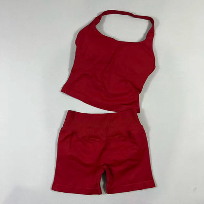 2 Pieces Sportswear Women Yoga Set Gym Clothes Sportswear Yoga Suits High Waist Scrunch Fitness Tracksuits  Pilates Set
