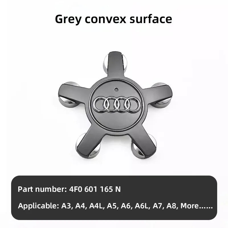 4Pcs Car Wheel Hub Cover Tires Rim Center Replace Cap Decoration Accessories For Audi Q5 A3 A5 A4 A4L A6 A6L A7 A8 Auto Emblem