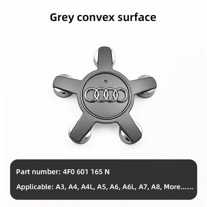 4Pcs Car Wheel Hub Cover Tires Rim Center Replace Cap Decoration Accessories For Audi Q5 A3 A5 A4 A4L A6 A6L A7 A8 Auto Emblem