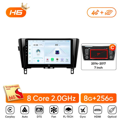 Ainavi Car Multimedia Player For Nissan X-Trail 3 T32 Qashqai J11 2 2014 2016 2018 2020 radio wireless Carplay Android Auto 2din