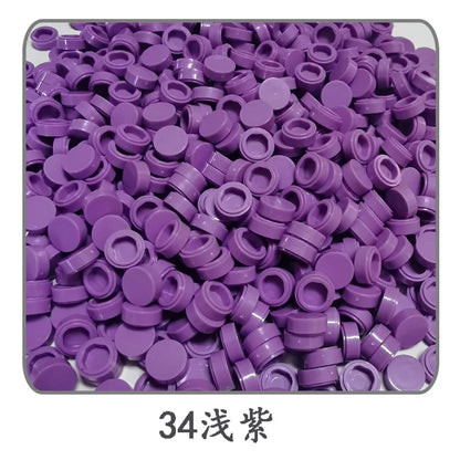 900pcs 52 Colors City Building Blocks Flat Tile 1x1 Round Bricks DIY Enlighten Blocks Parts 98138 Blocks for Children Boys Girls