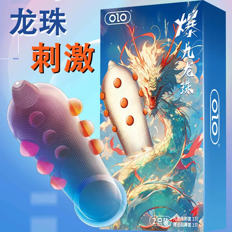 Ribbed Condoms for Men Dotted Spike G-spot Vaginal Stimulation Cock Condom Contraception Sensitive Penis Sleeve Adult Sex Toys