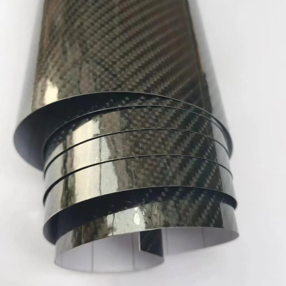 10/20/30/40/50*152cm Black Matte 3D 4D 5D Carbon Fiber Vinyl Car Wraps Auto Satin Film Vehicle Sticker with Different Size/Roll