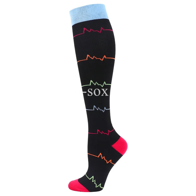 1Pair New Compression Stockings 20-30Mmhg Knee High Sports socks Fit Medical Varicose Veins Pregnant  Edema Diabetes Circulation