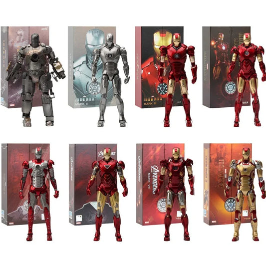 ZD Toys Iron Man Action Figure Joint Movable MK1 MK3 MK6 MK7 MK42 MK45 MK50 MK85 MK17 MK33 MK39 Adult Collection Figure Gift