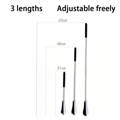Extendable Shoe Horn Long Handle for Seniors 31cm-65cm Stainless Steel Telescopic Shoe Spoon for Pregnant Woman Elderly 1/2/4Pcs