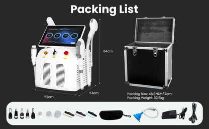 4 IN 1 Soprano Titanium Ice Platinum RF Diode 755 808 940 1064nm 4 Wave Laser ND:YAG Machine Painless Hair Removal Machine