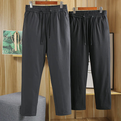 Waterproof Breathable Goose down Pants Men's Elastic Waist Casual Fashion Urban Style Long Pants Youth Wear Outdoor Clothing