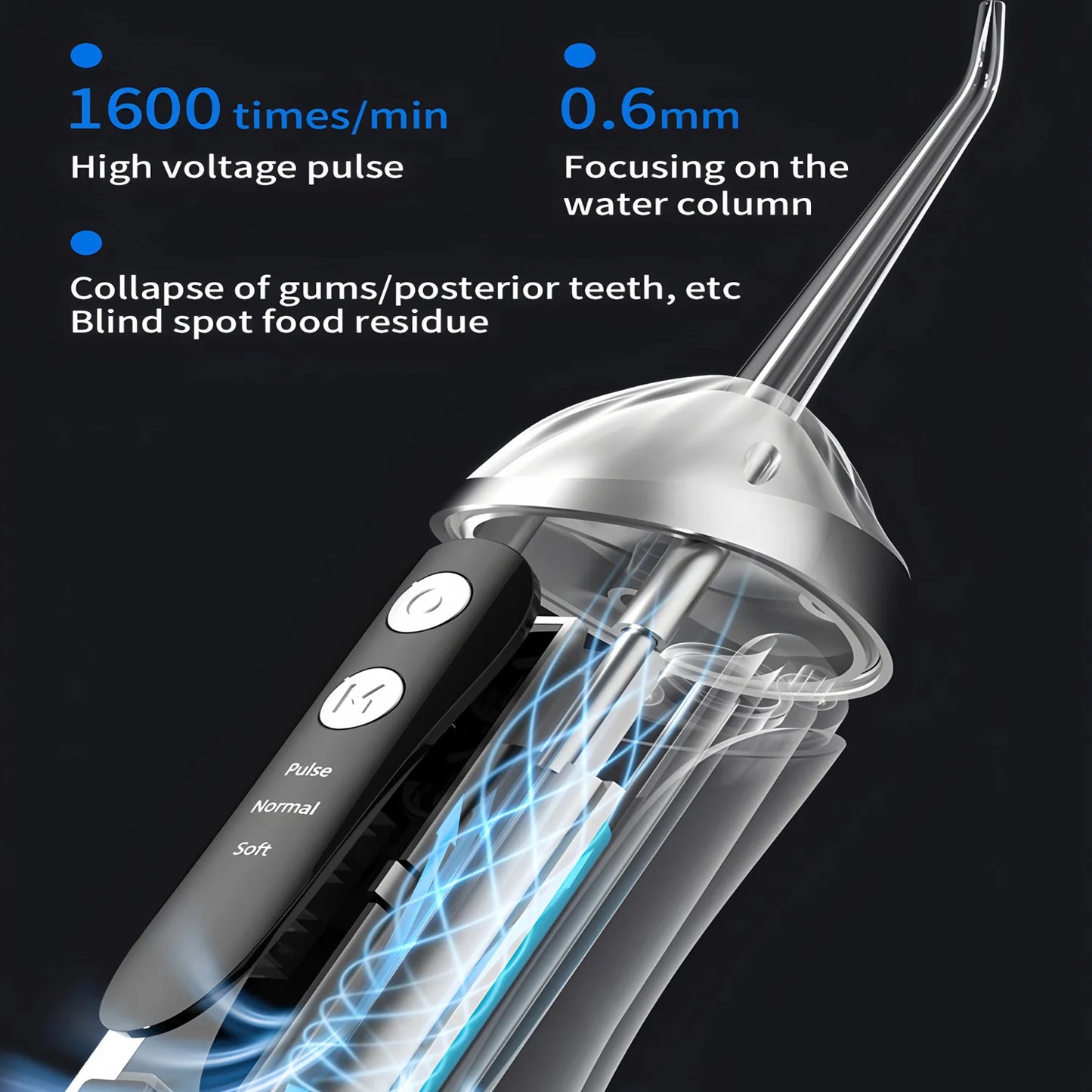 Oral Irrigator 3 Cleaning Modes Portable Rechargeable Waterproof IP65 Dental Water FlosserTeeth Whitening Jet Floss 200ML