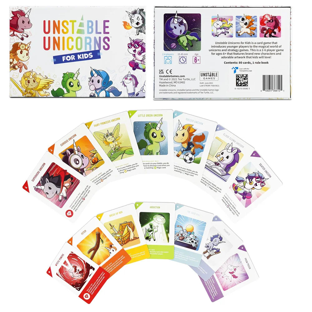 Unstable Games Unicorns for Kids Edition Base Game A strategic card game for Kids