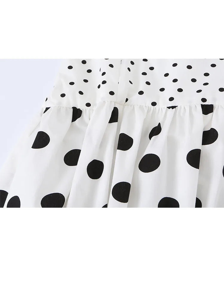 HH Women Summer Coquette Feminine Polka Dot Sleeveless Dress Spring Waist Cutout Fitted Waist Maxi Lightweight Dress For Daily