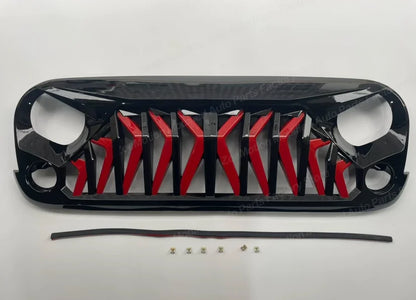 Shark Style for Jeep Wrangler JK 2008-2017 4x4 Front Bumper Grilles Offroad Racing Grills Air Vent Cover Trim Body Kit Auto Part
